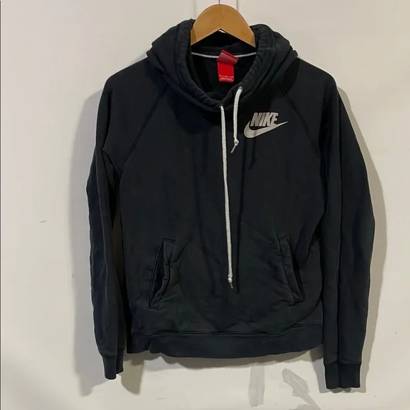 Nike tech fleece Black Hoodie with White Logo - Picture 1 of 3